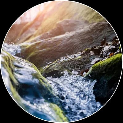 森や川のせせらぎなどの自然環境音