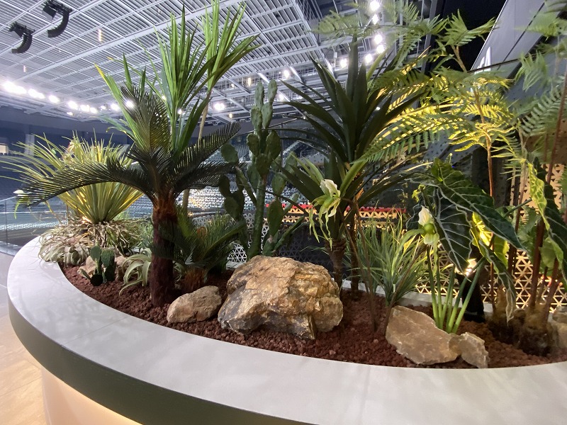 TOYOTA ARENA TOKYO JAPAN AIRLINES TERRACE SUITEのフェイクグリーン植栽